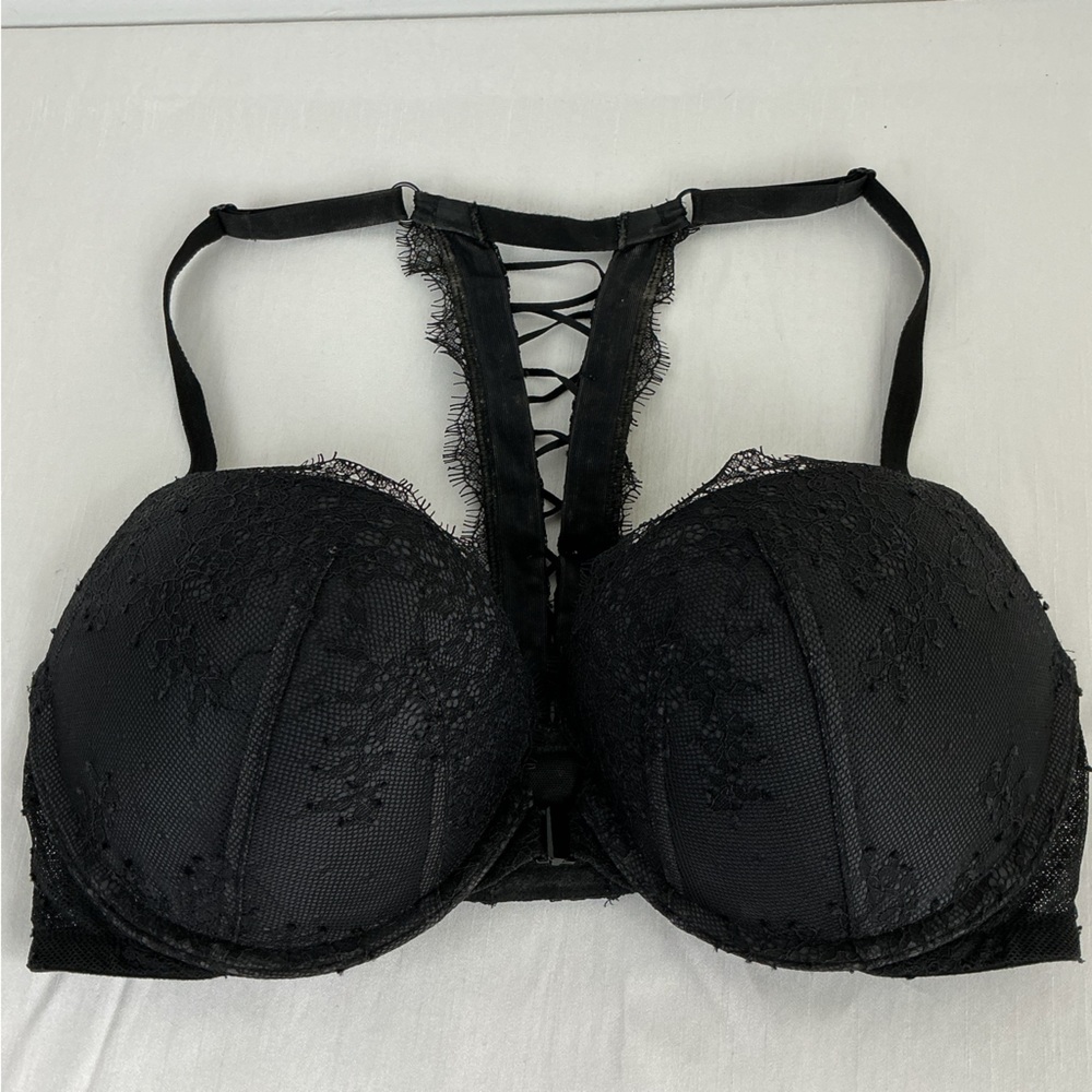 Victoria’s Secret Very Sexy Push Up Front Close Bra Black Lace